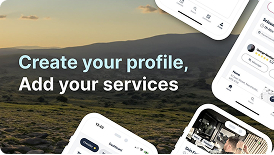Mobile phone interface showing profile creation screen